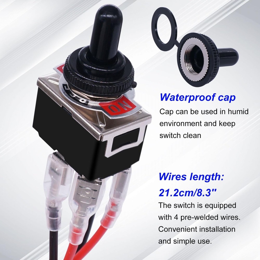 Durable 4-Pin Toggle Switch for RV Motor Control - Momentary & Waterproof