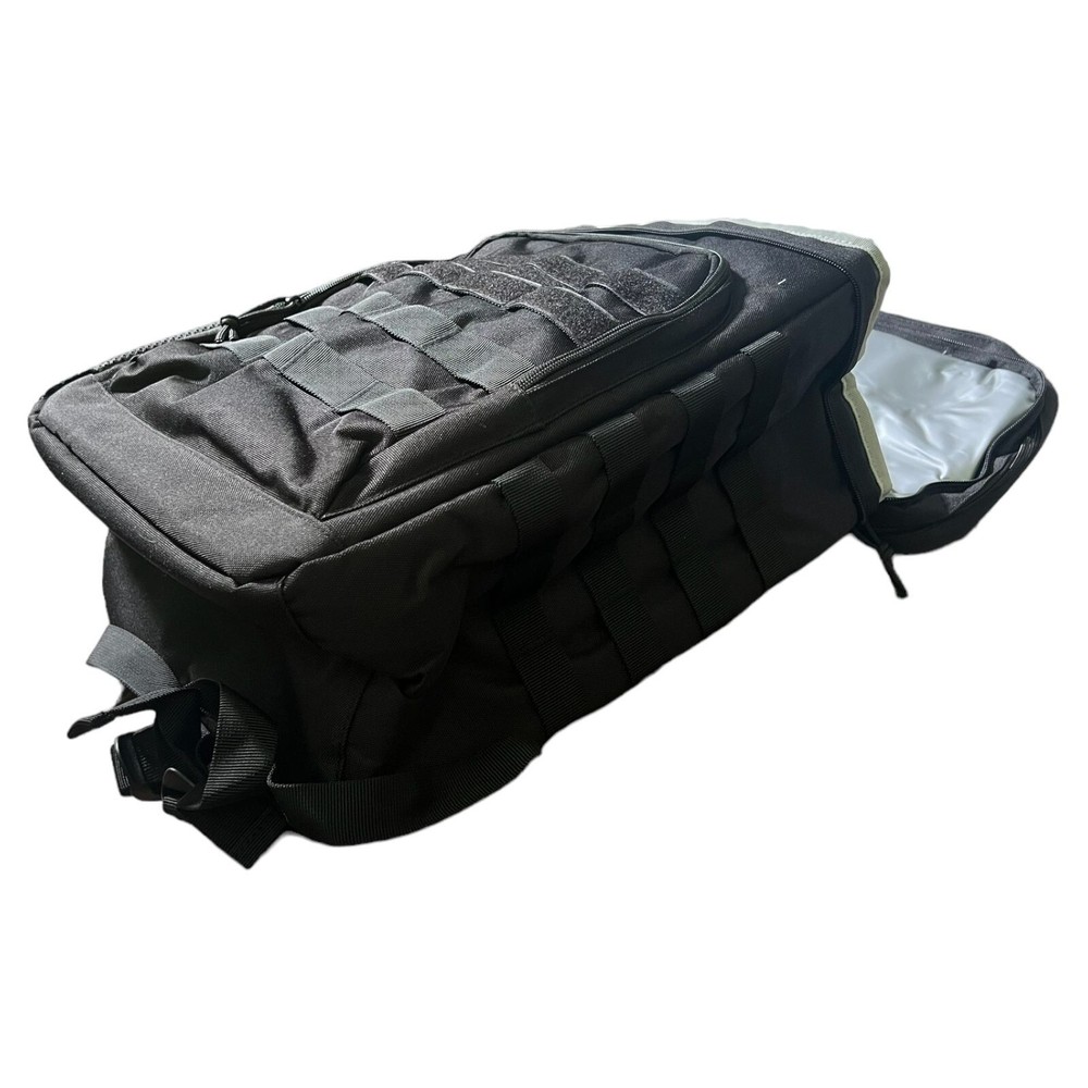 Tacticism Tactical Cooler Backpack - 33 Can Insulated MOLLE Bag with Flag Patch