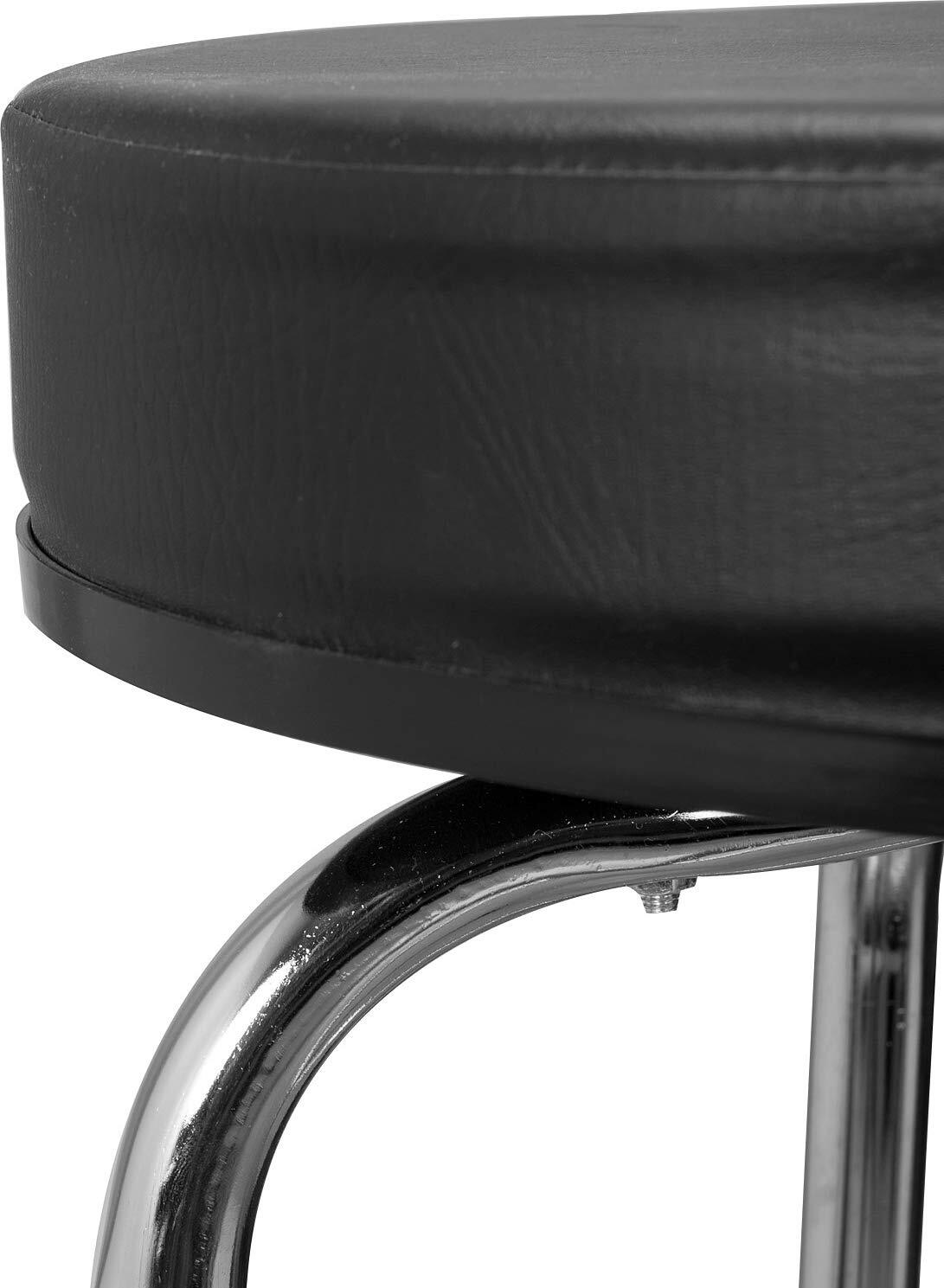 Torin Swivel Bar Stool Padded Garage/Shop Seat Plated Legs, Black, ATRP6185B