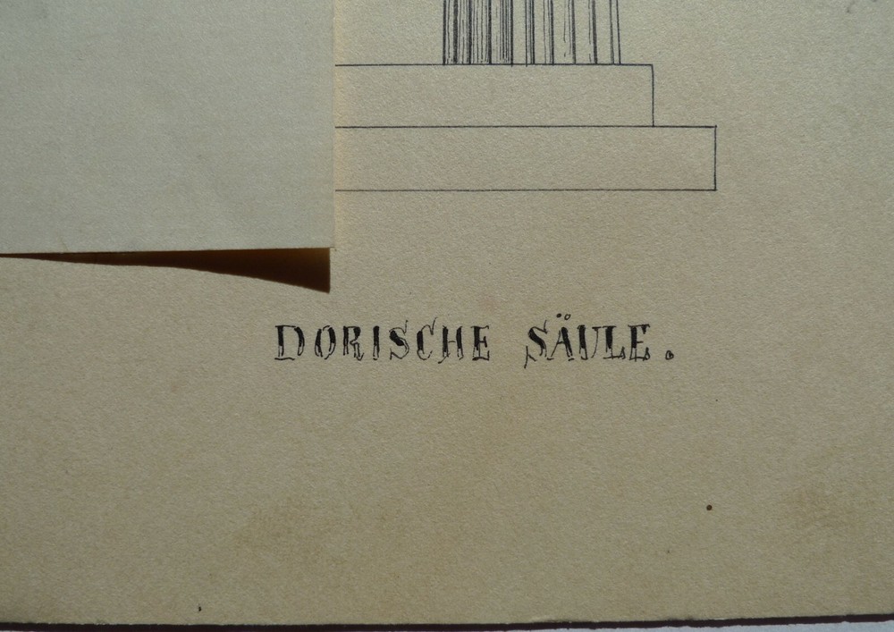 Drawing Curt Agthe Berlin 1898 "Doric column"