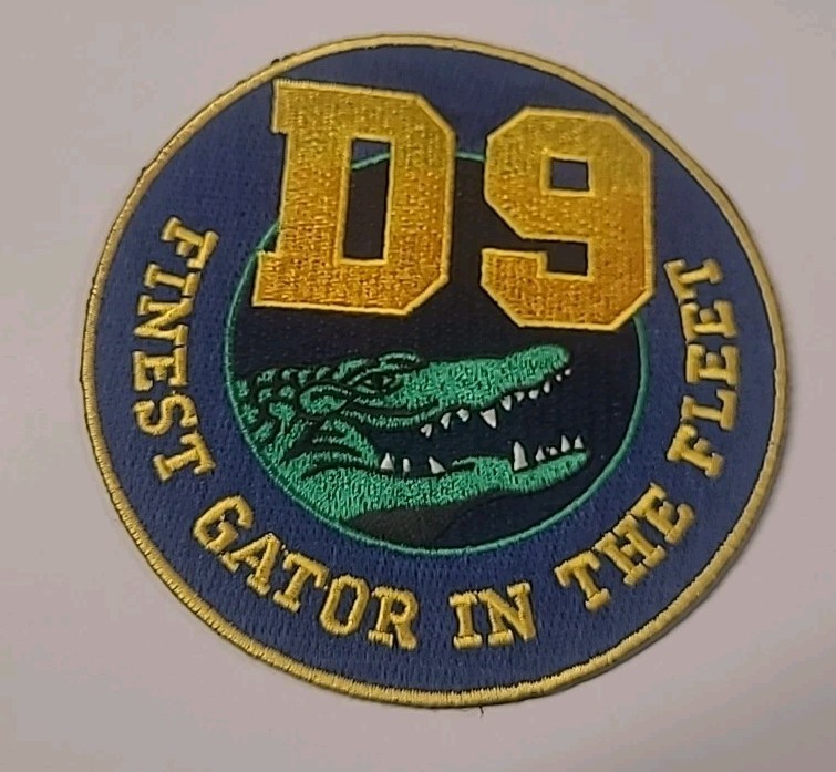 D9 Finest Gator In The Fleet Patch 4" US Navy