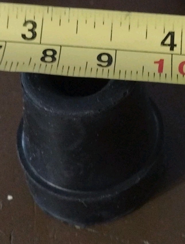 DMI Replacement Quad Cane Tips 1/2 " Black 4 Count Box