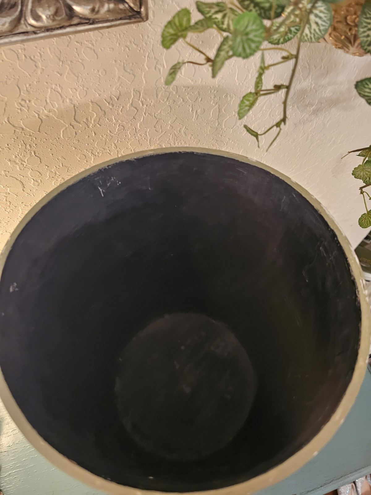 Vintage Wooden Umbrella Stand W/Painted Floral Design, 16.5" Tall-Very Good