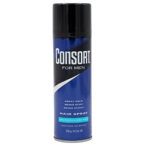 Consort Unscented Extra Hold Hair Spray for Men, 8.3 oz., Shine Enhancing *NEW*