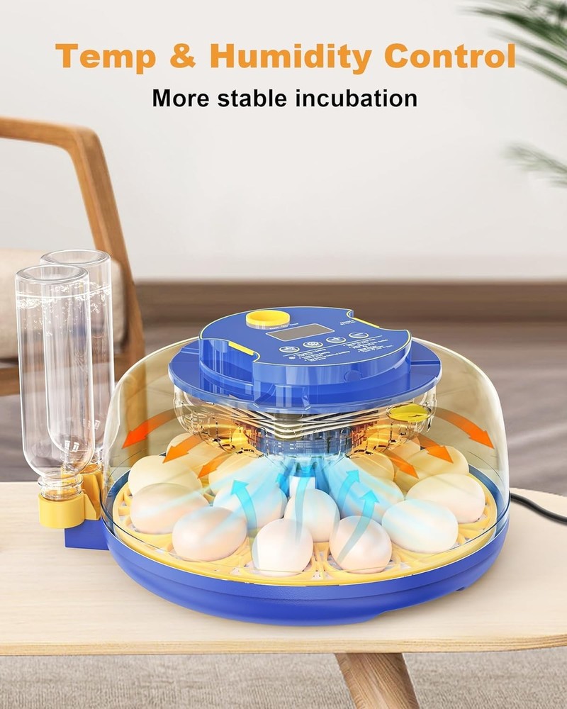 Incubators for Hatching Eggs,18 Egg Incubator with Automatic Egg Turning and ...