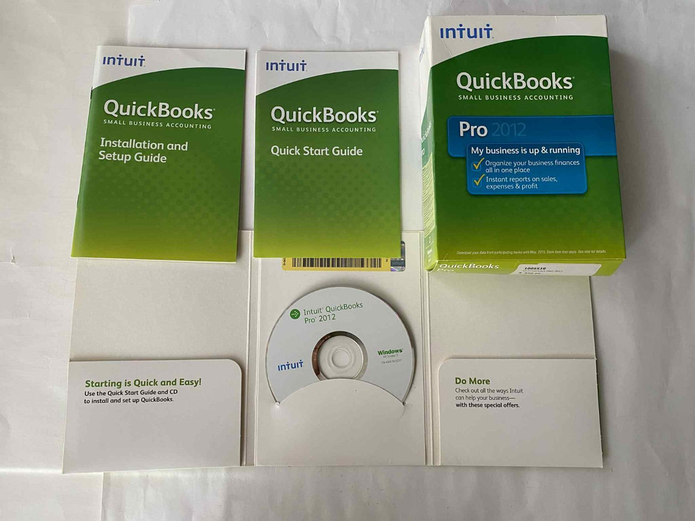 INTUIT QUICKBOOKS PRO 2012 FOR WINDOWS Start guide , CD , Installation guide use