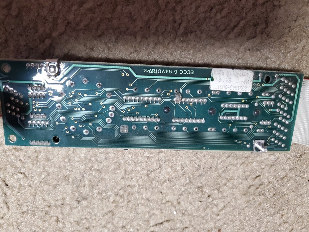 2551963 TI auxiliary control panel graphtec gp2106 plotter 6 button dial board