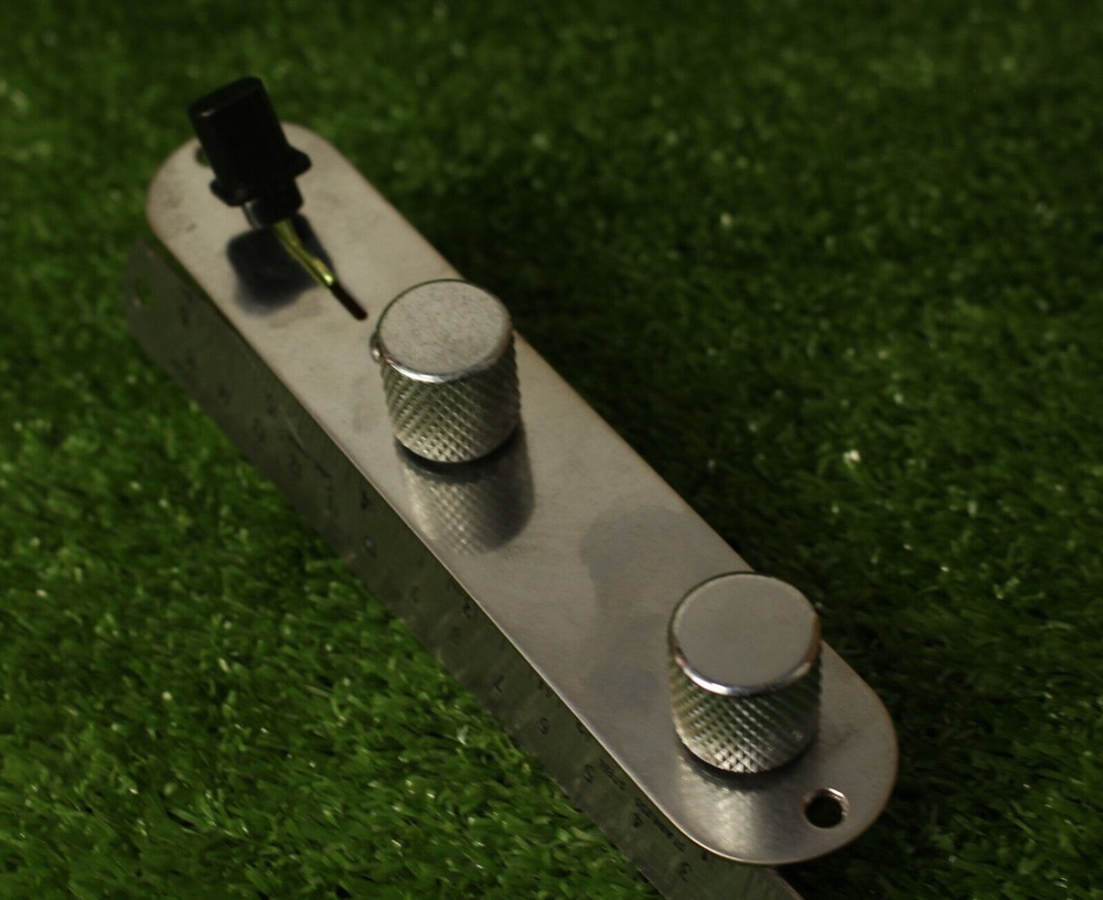Aged Prewired Control Plate Assembly Solid Shaft Pots For Telecaster Tele