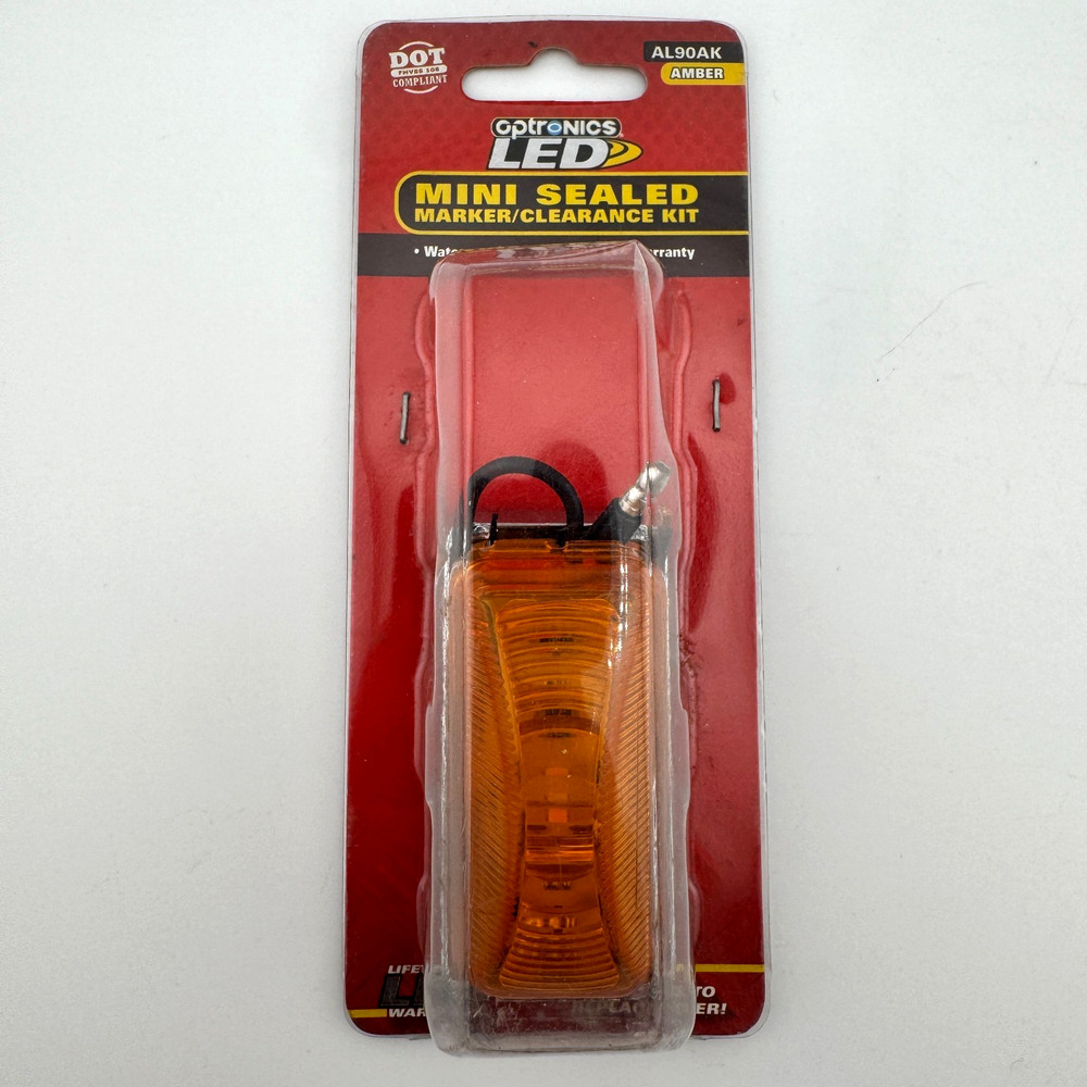 AL90 Series Yellow Rectangular Snap-in Mount LED Clearance Marker Lights -2 Pack