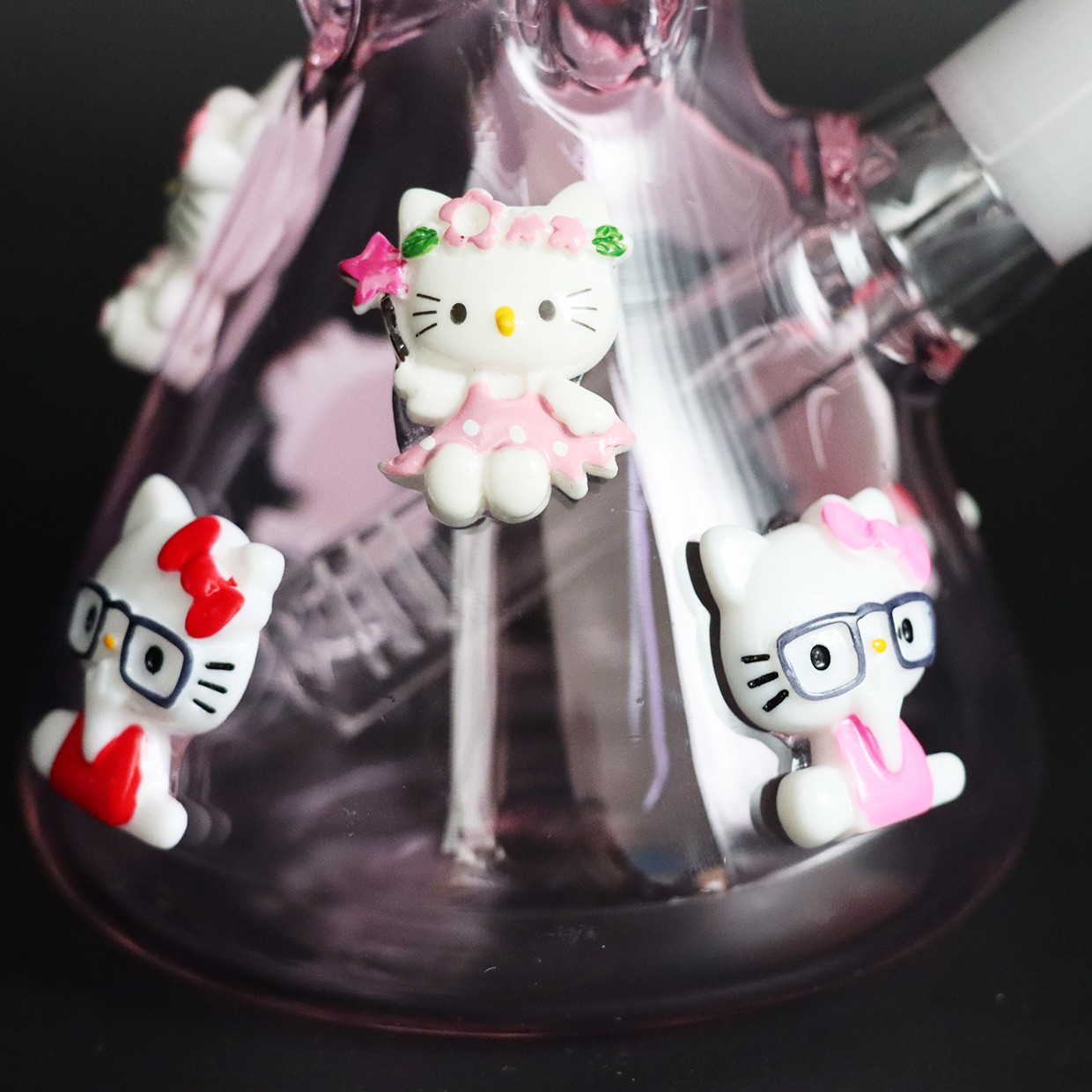 Mini Pink Hello Kitty 6.5''Hookah Glass Smoking Waterpipe BEAKER bong &14mm*USA*