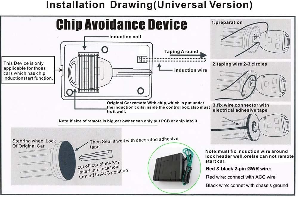 BM001 Universal Immobilizer Bypass Module for Car Alarm Remote Engine Start &...