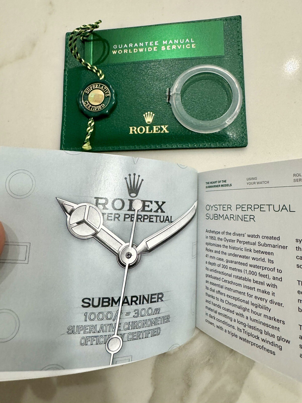 Authentic Rolex Submariner Booklets +Bezel Protector 116610 114060 116613 116618