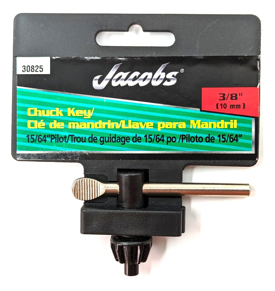 NEW! Jacobs® #30825 3/8” Chuck Key, 15/64” Pilot, Model K30
