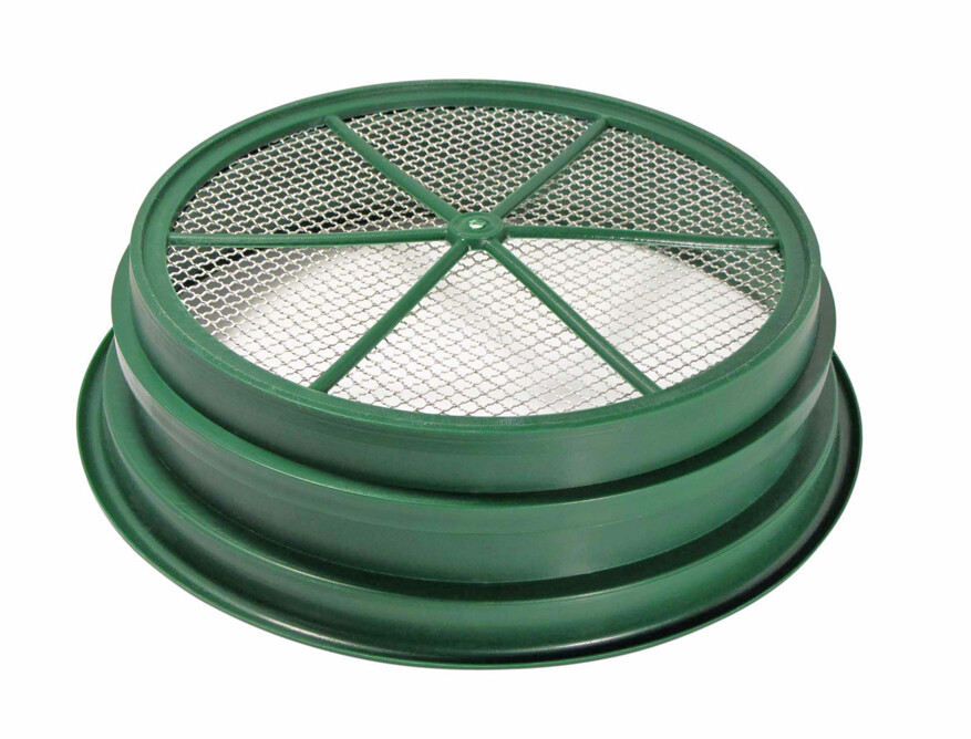 CLASSIFIER SIFTING PAN | 1/4" | STAINLESS STEEL SCREEN EARTH SIFTER STACKABLE