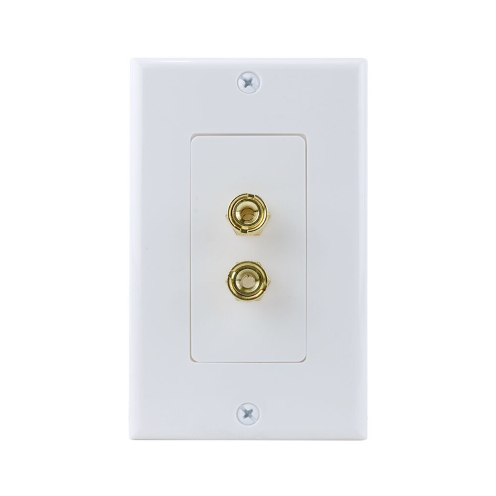 Construct Pro Decora Wall Plate Strap Insert (2 Binding Posts, White)