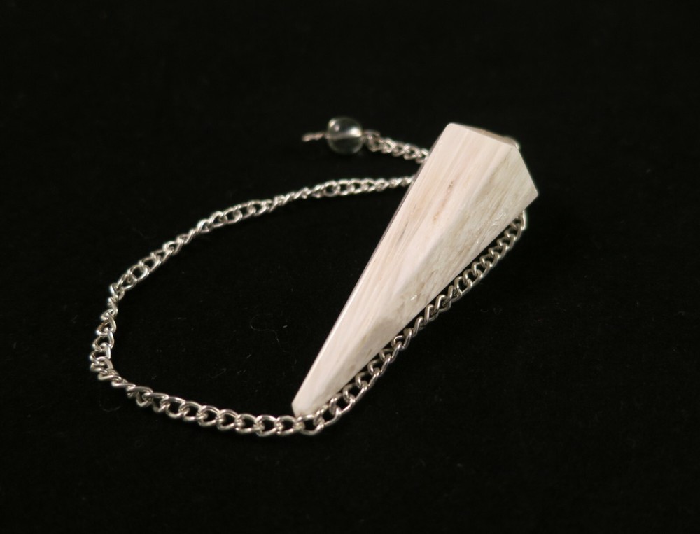 SCOLECITE CRYSTAL PENDULUM - INDIA