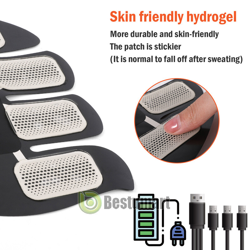 Ultimate EMS AB & Arms Muscle Simulator ABS Training Abdominal Trainer Pad Sets