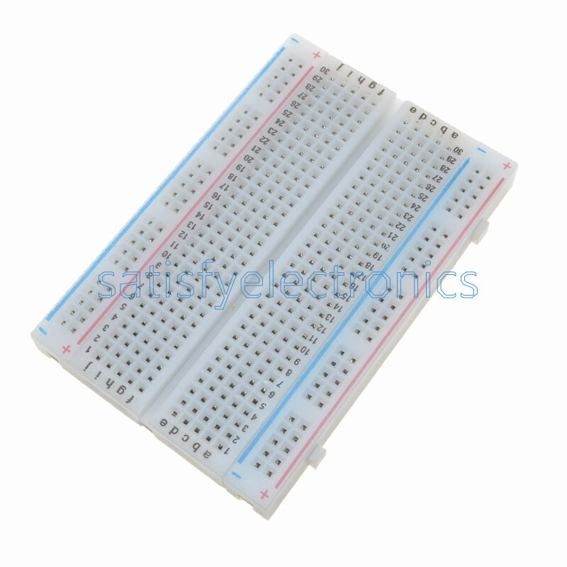 2PCS Mini Universal Solderless Breadboard 400 Contacts Tie-points Available