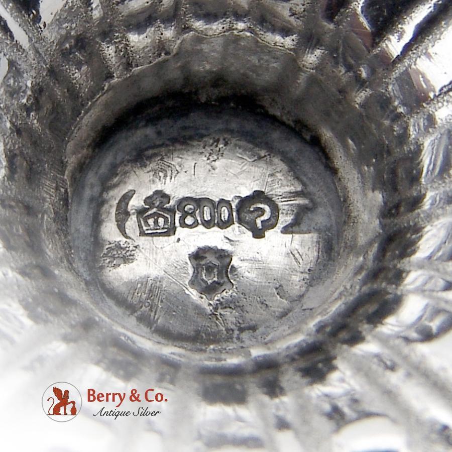 Rams Head Sugar Shakers 800 Silver Pair 1890
