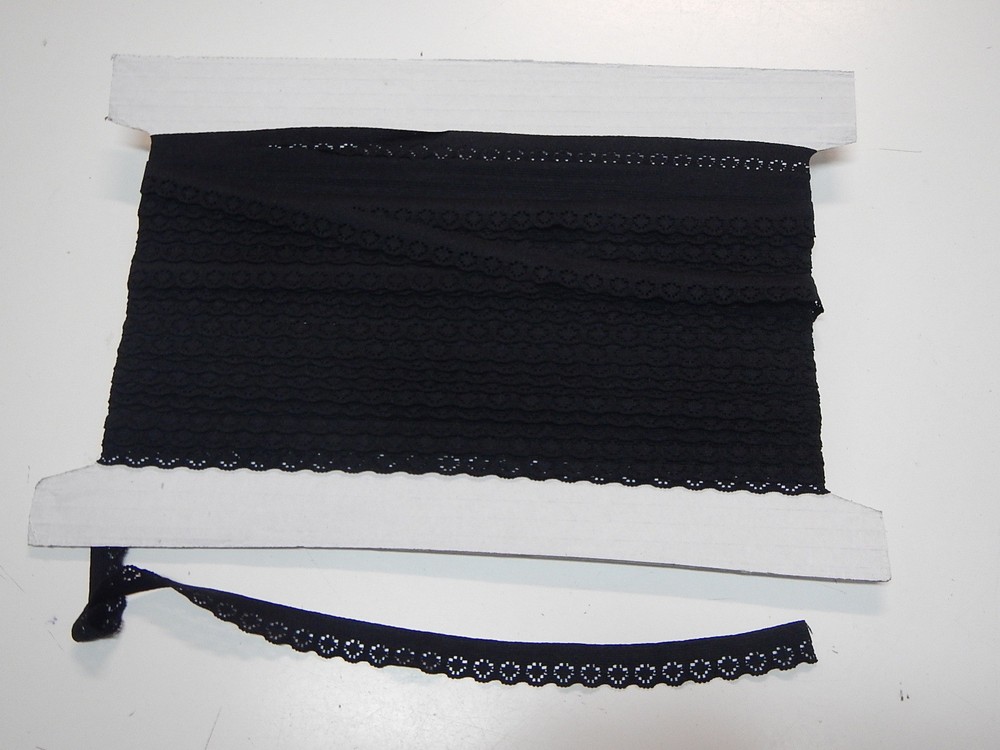 Elastic Lace Black  20 metres  933
