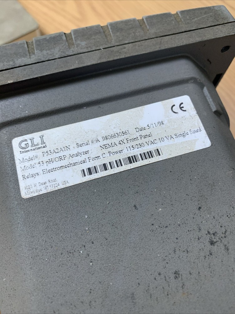 GLI International Model 53 pH/ORB Analyzer See Pics