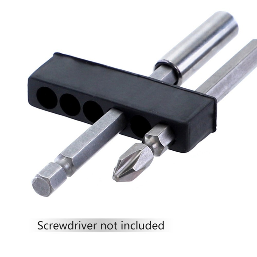 Versatile Screwdriver Bit Organizer with 6 Holes Suitable for 5 Hex Shank Bits