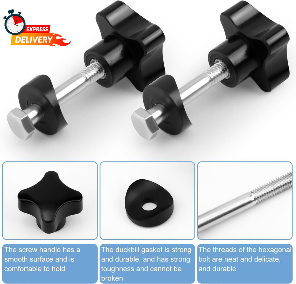 PEUTIER 2 Sets Rollator Walker Replacement Arm Adjustment Knobs, Comfortable Uni