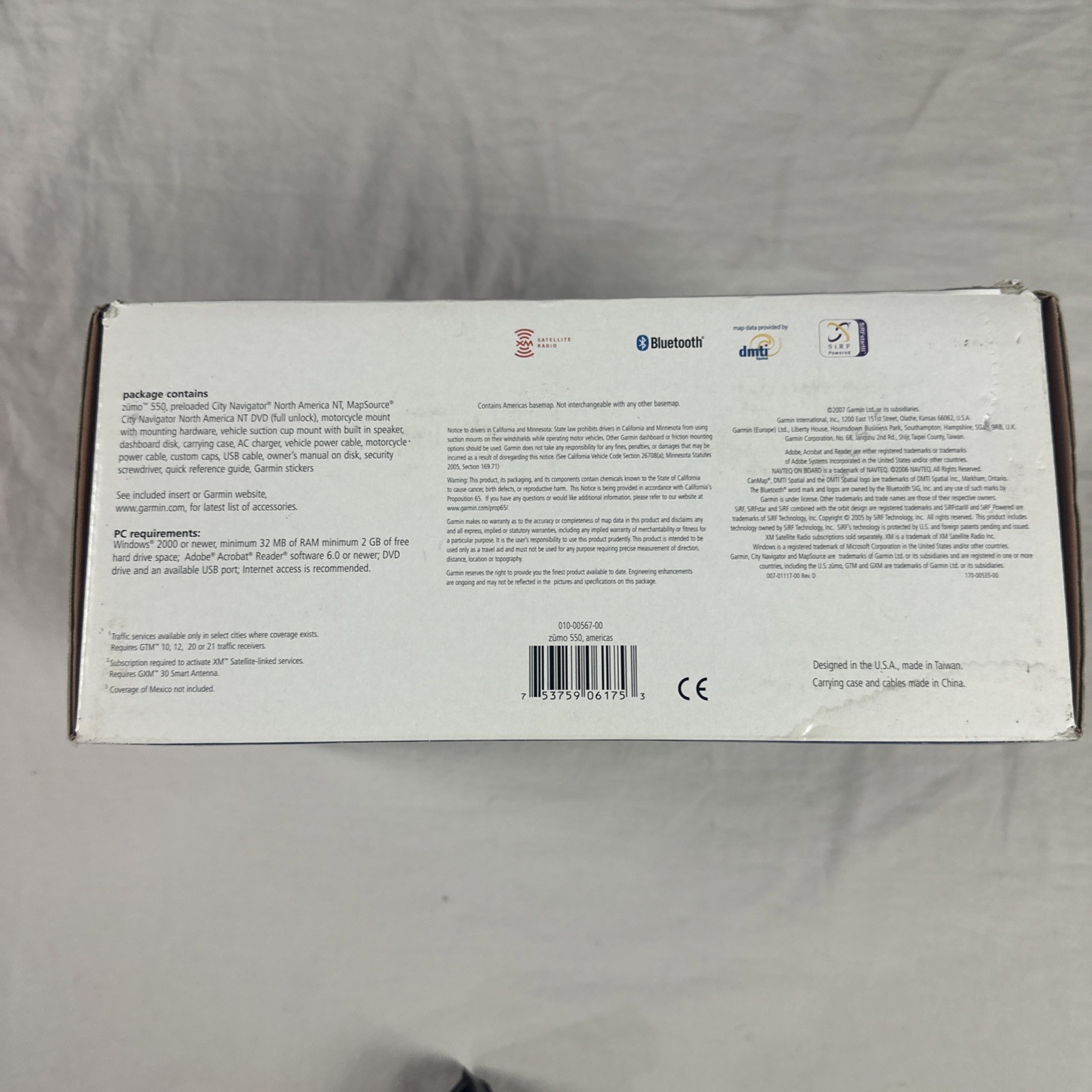 OEM Garmin Zumo 550 Motorcycle Power Cradle Mount & Chrome Handlebar Clamp