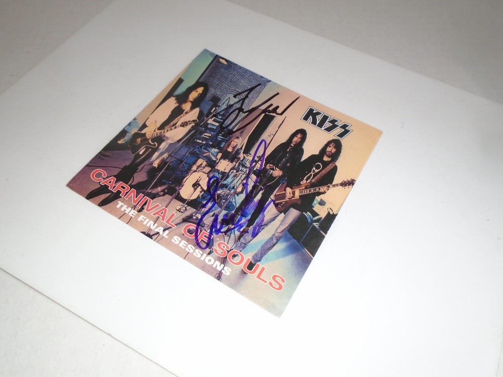 KISS ERIC SINGER BRUCE KULICK SIGNED AUTO AUTOGRAPHED CD BOOKLET - INSERT ONLY