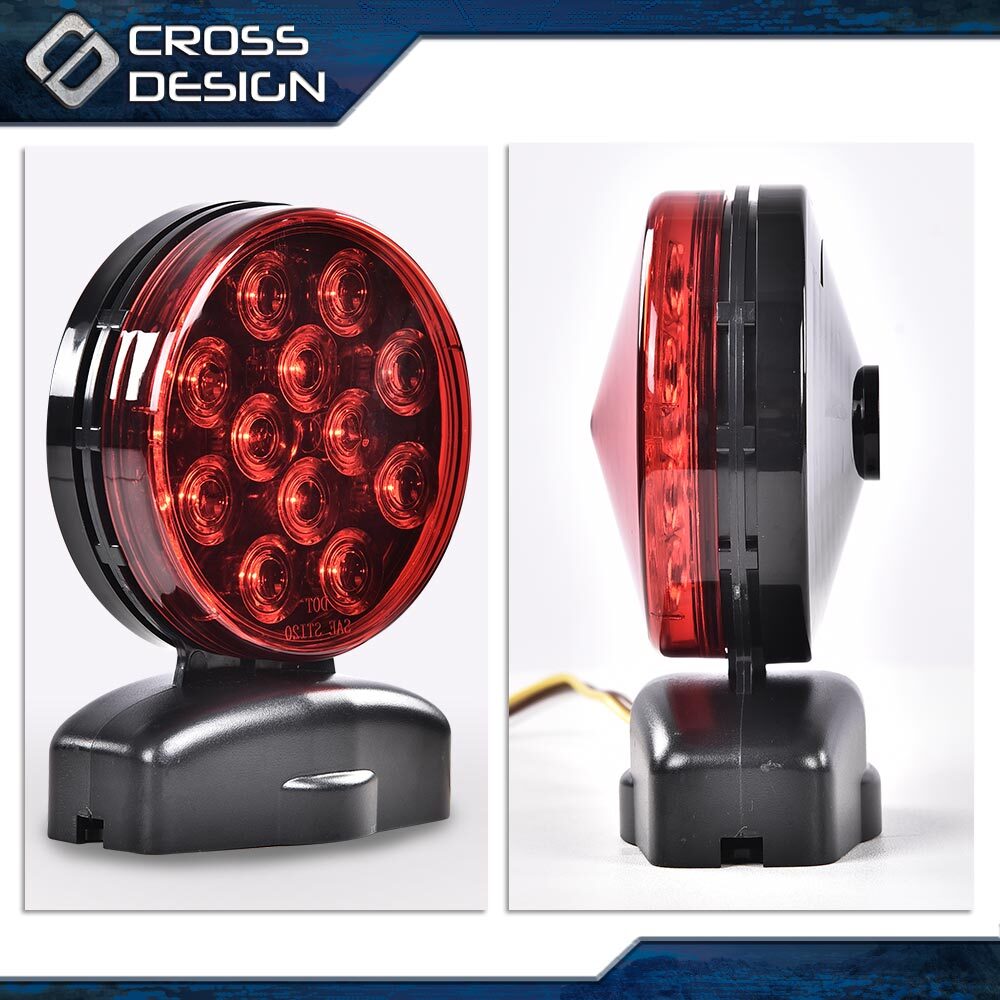 Fit For Magnetic Towing Light 12V Tow Trailer Lights LED Brake Tail Signal Lamp