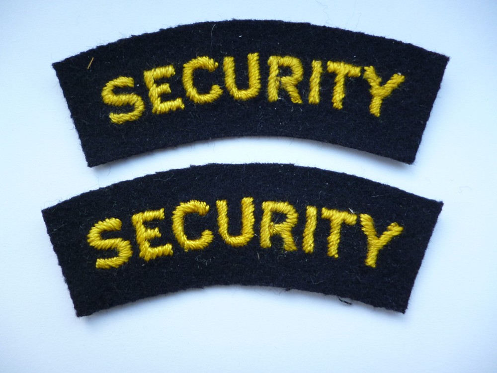 MATCHED PAIR SECURITY GUARD SHOULDER TITLES 1