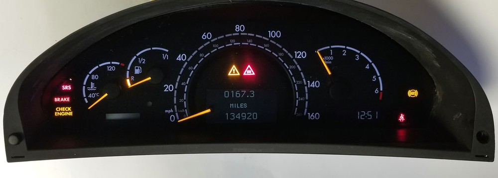 MERCEDES S CLASS  DASH INSTRUMENT CLUSTER DIAGNOSTIC FEE