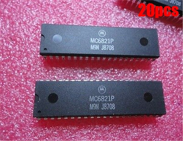20Pcs Peripheral Interface Adapter DIP-40 MC6821P MC6821 Ic New wo