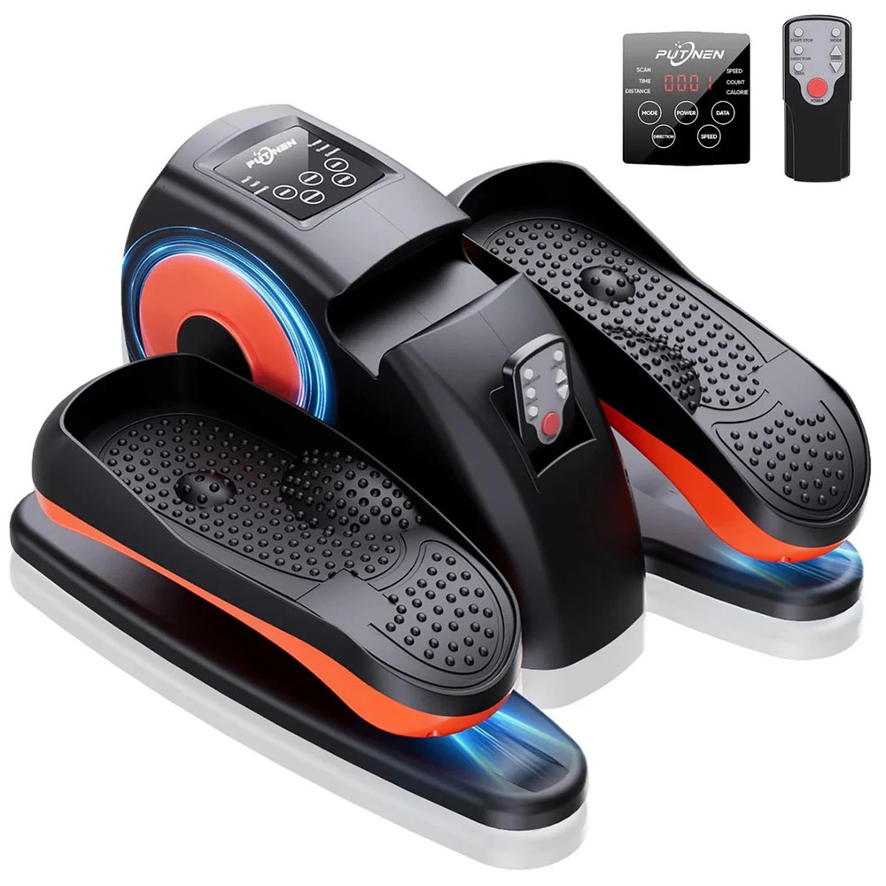 PUTNEN Electric Elliptical Trainer, Remote, LCD, Adjustable Speed, Compact