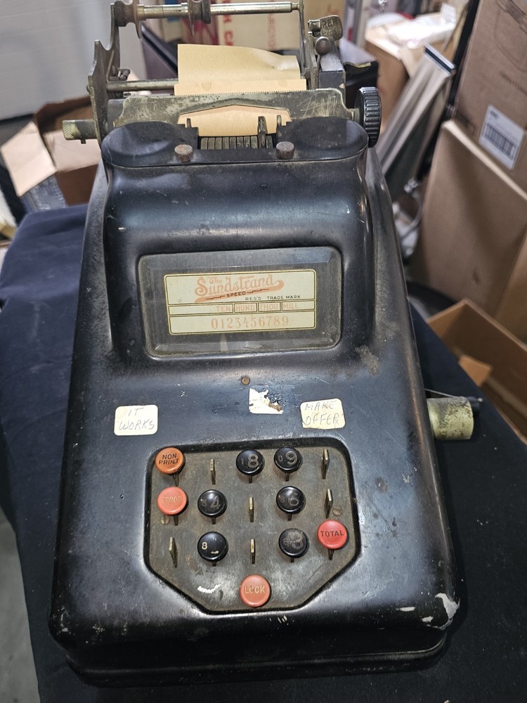 Vintage Sundstrand Adding Machine  - Untested