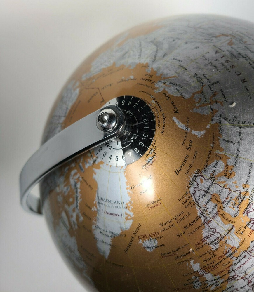 Drexel Heritage Two-Tone Gold/Silver Globe 12" Tall