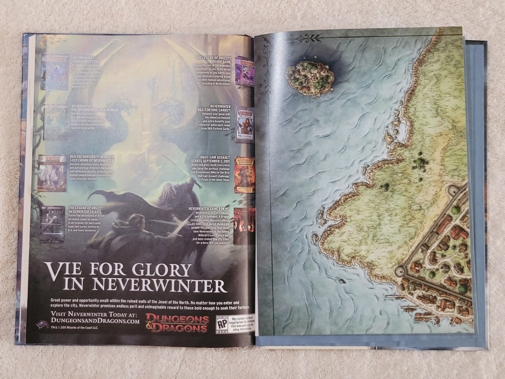 Dungeons & Dragons 4e Neverwinter Campaign Setting Including Map