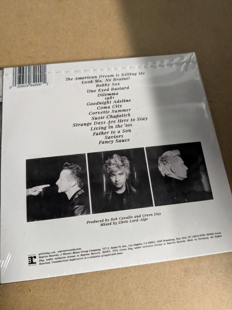 Green Day Saviors Autographed Insert CD