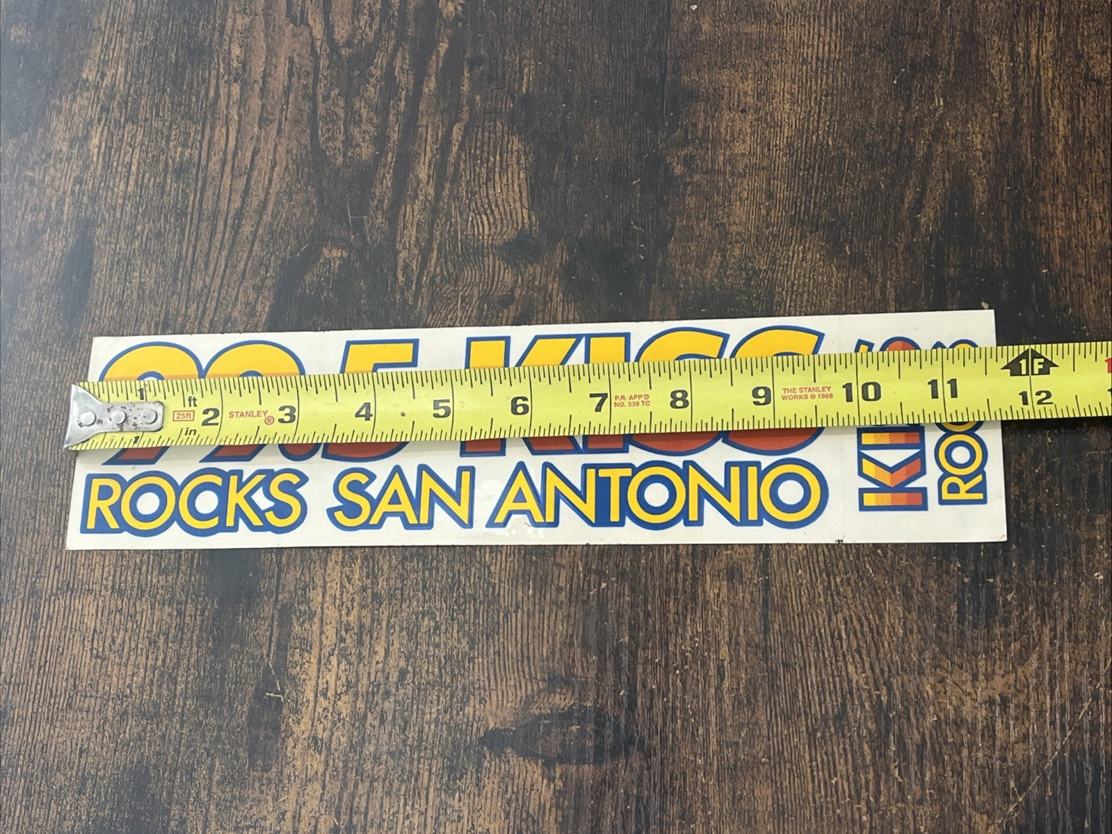 1980's Vintage 99.5 Kiss Rocks San Antonio Texas Logo Decal Sticker Bumper 11x3