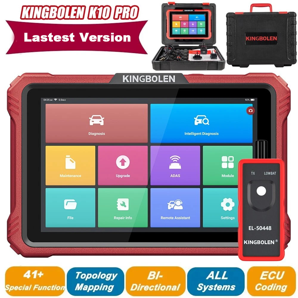 KINGBOLEN K10 PRO OBD2 Scanner All System Bidirection Diagnostic Tool ECU Coding