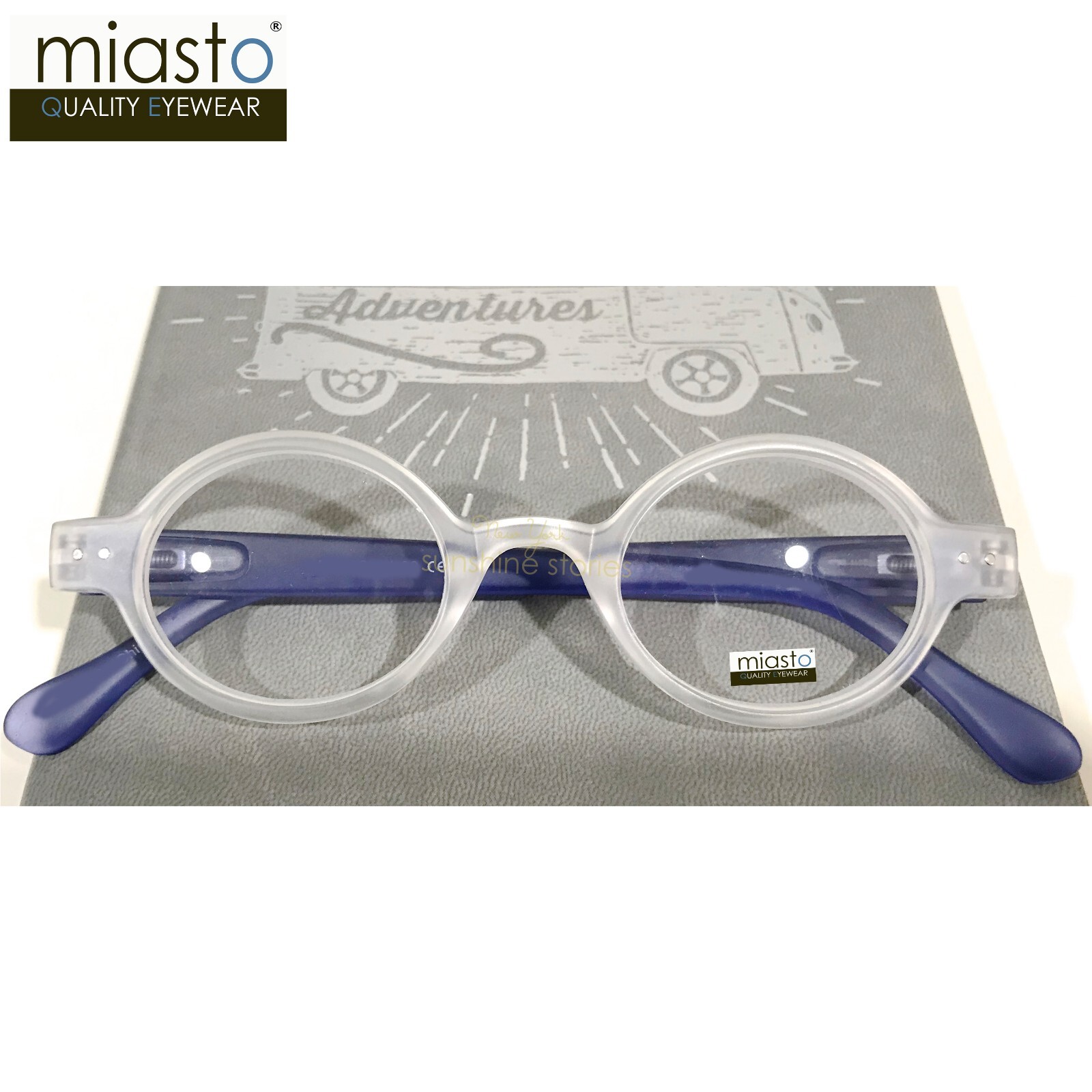 MIASTO "CIAO ITALY" SMALL RETRO ROUND OAVL BOHO READERS READING GLASSES SPECS
