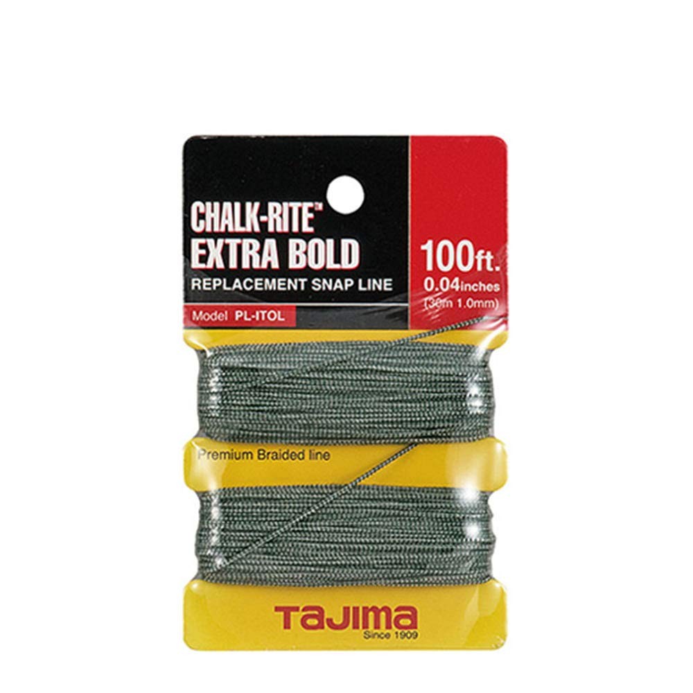 TAJIMA Replacement Snap - Line - 1.0 mm x 100 ft Chalk - Rite Braided String