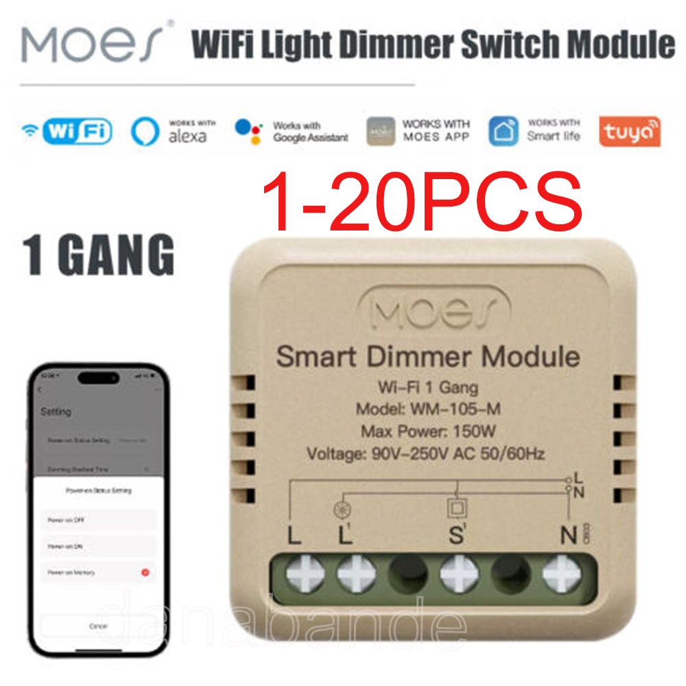 1-20X WiFi Smart Wall Light Dimmer Switch Module 3Way Alexa Google APP Timer