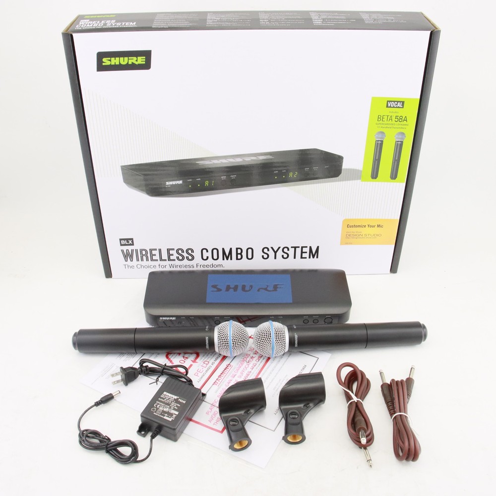 BLX288 / Beta 58A Wireless Vocal System w/2 BETA58 Microphones Express