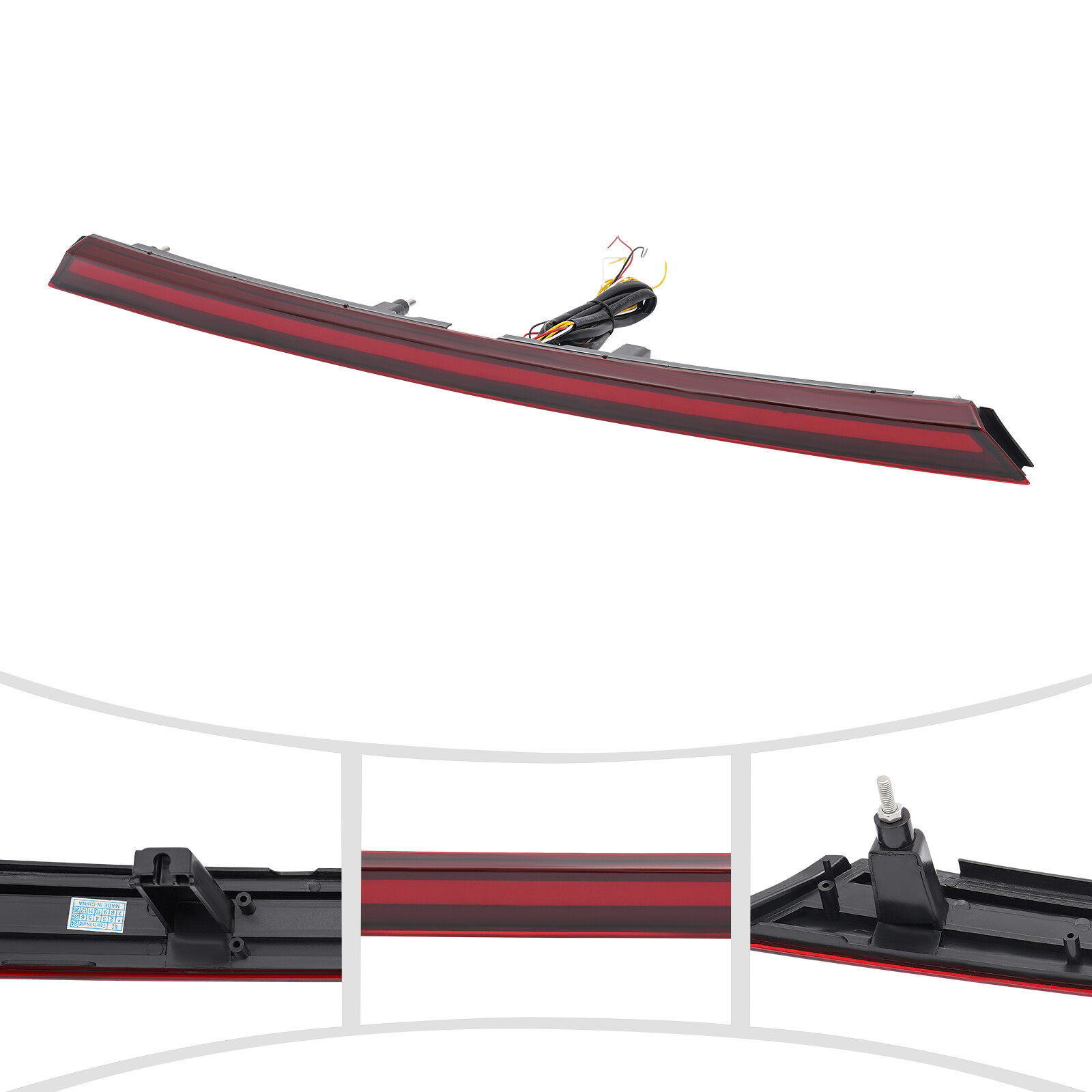 For 2019-2021 Kia K3 Forte Red LED Rear Trunk Brake Light Bar Strip Tail Lamp