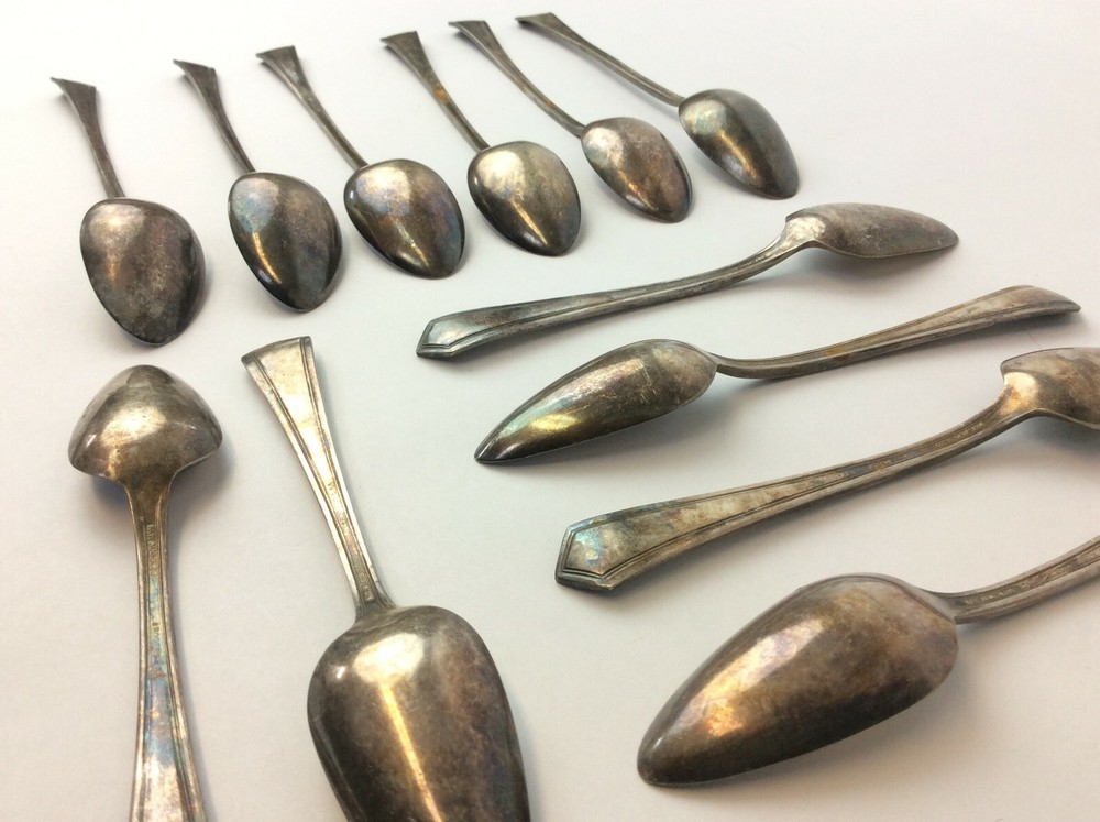 Pat Aug 31 20 Rogers AA Teaspoons Old Spoons Set Kitchenware Silverplate