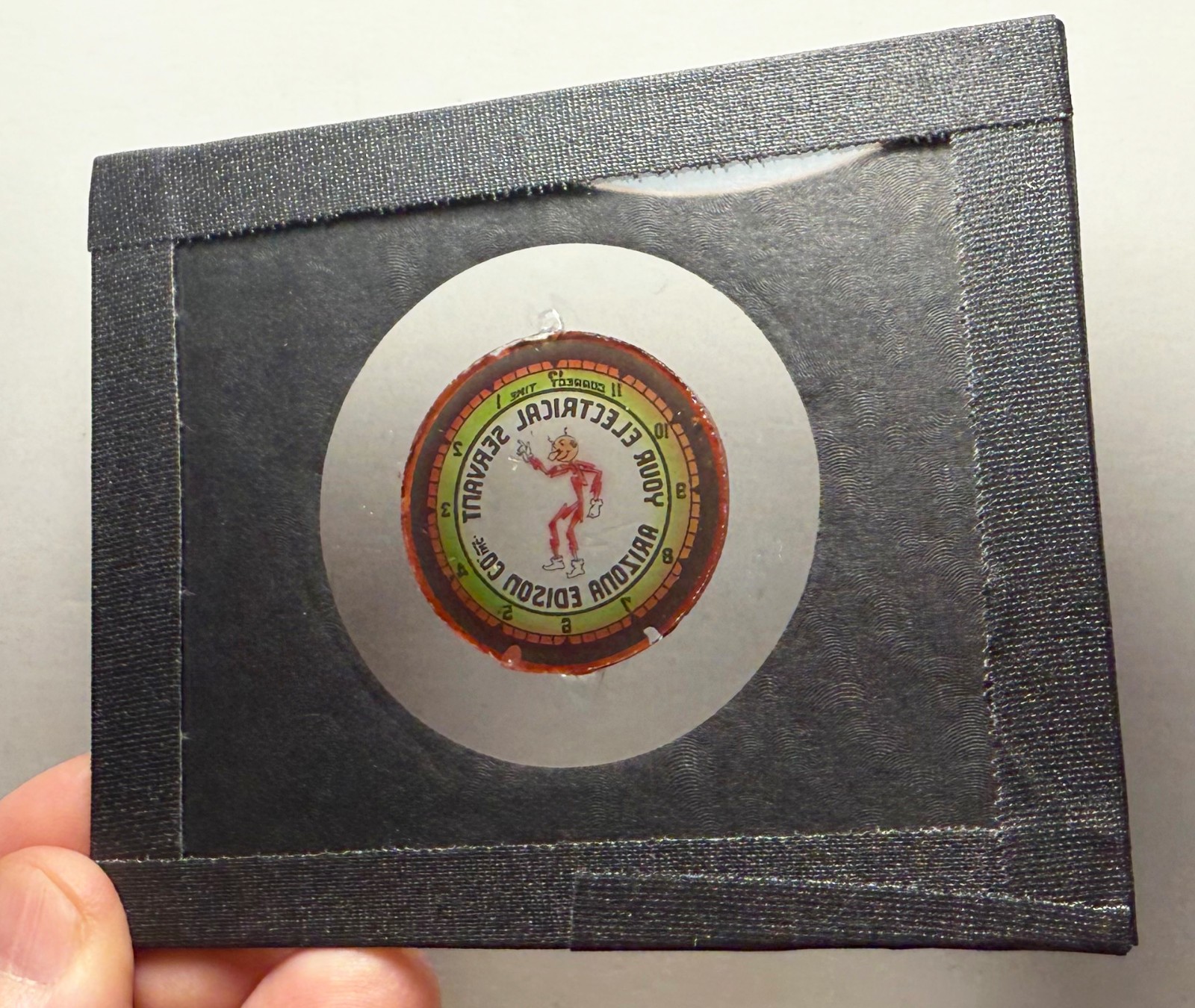 1920s 1930s REDDY KILOWATT Arizona Edison Electricity ADVERTISING glass slide