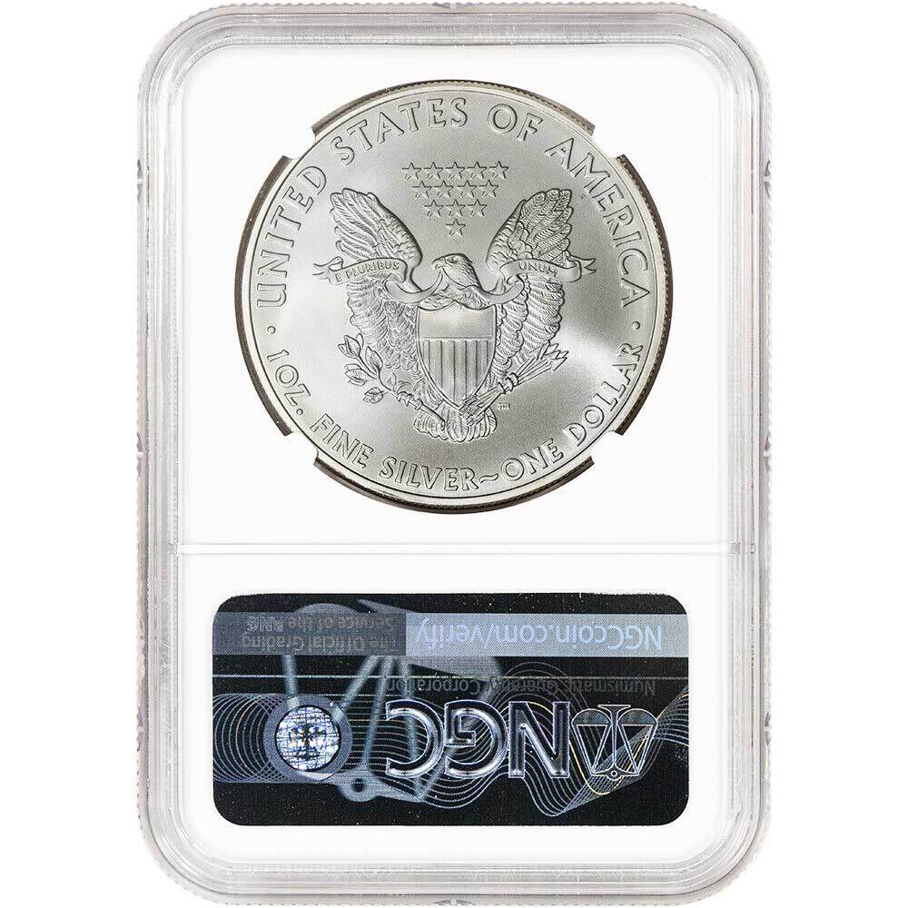 2010 $1 American Silver Eagle NGC MS70 Brown Label