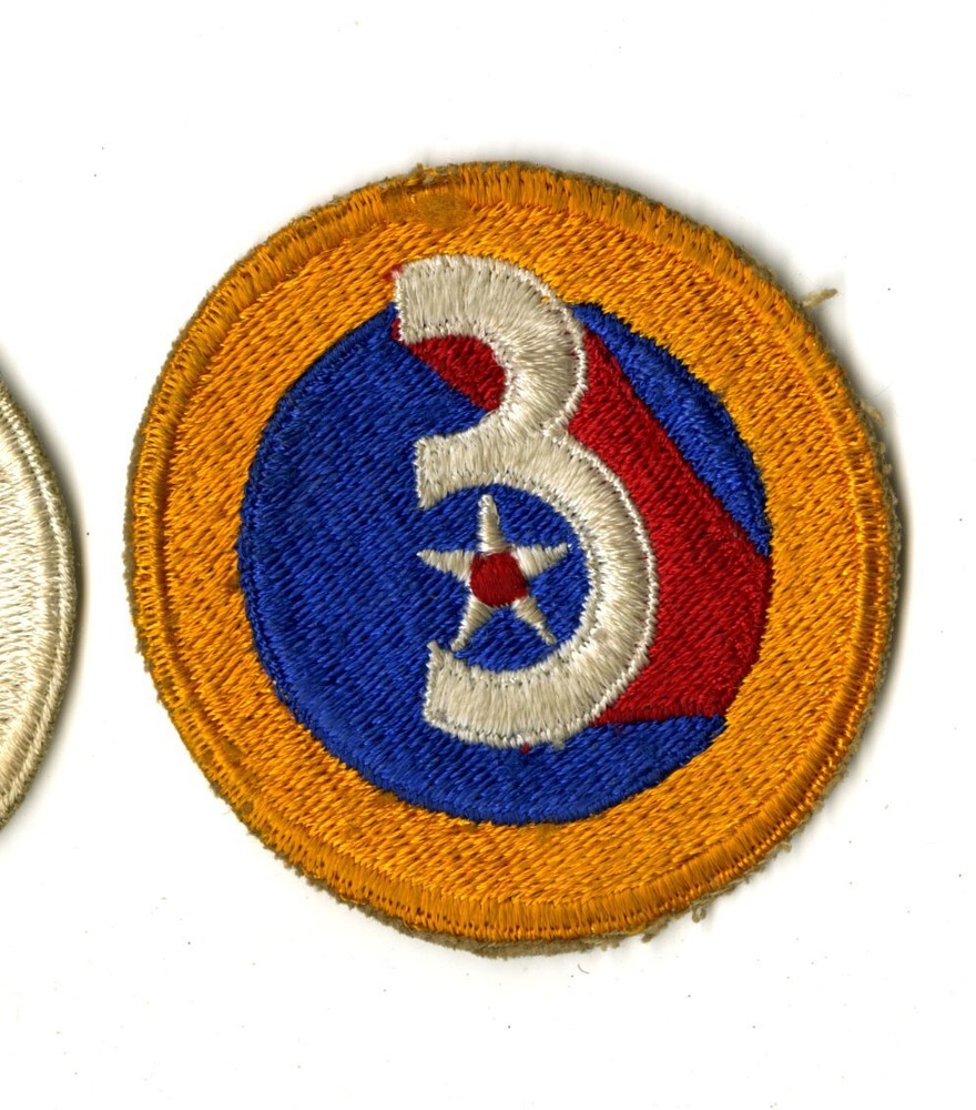 3rd Air Force Patch White Back WWII Vintage Florida Antisubmarine