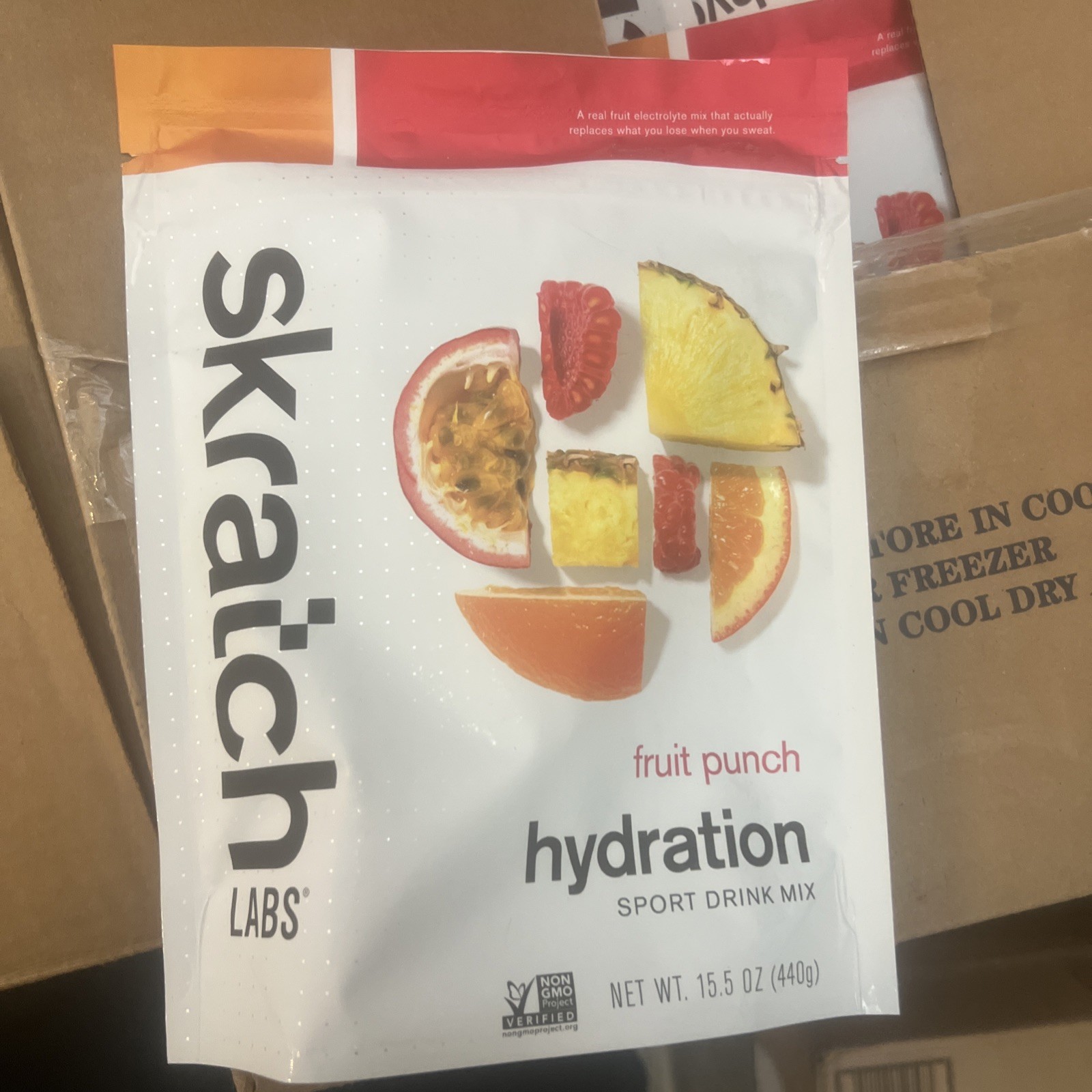 Skratch Labs Sports Hydration Sport Drink Mix Fruit Punch 20 Servings 15.5 Oz.